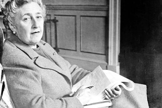 Dame Agatha Christie poses in March 1946 for a photographer in her home, Greenway House, in Devonshire, England. (AFP/Getty Images)