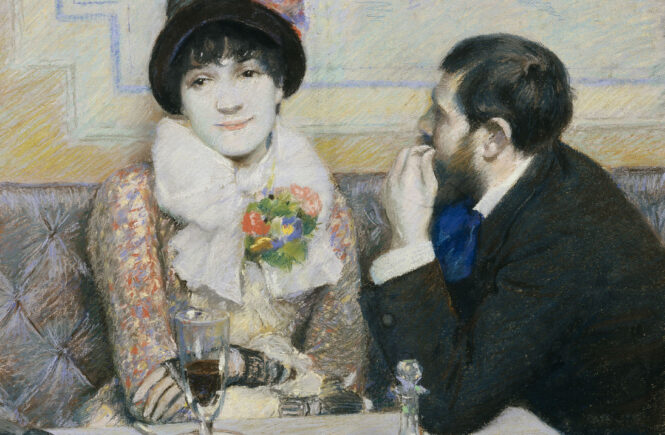 Federico-Zandomeneghi-Coppia-al-caffe-1885-circa-Pastello-su-carta-cm-445x54-Fondazione-FC-per